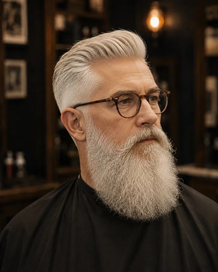 Classic silver style and full beard detail by James Whitmore